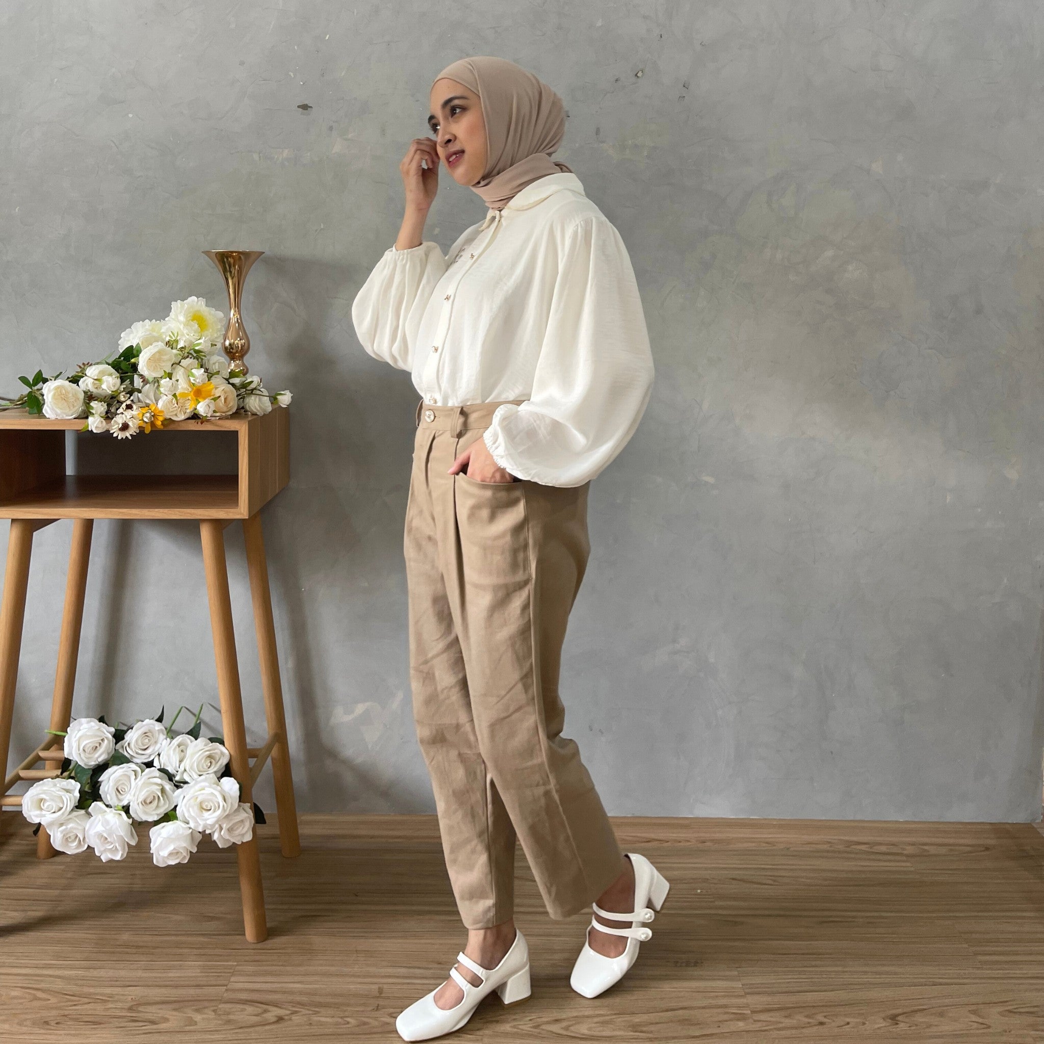 Image of Eclemix Pants Giny | Celana Ankle Wanita Daily Basic